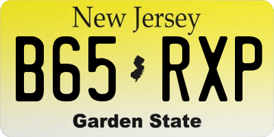 NJ license plate B65RXP