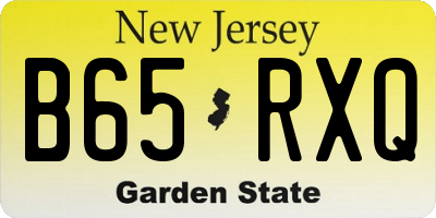 NJ license plate B65RXQ