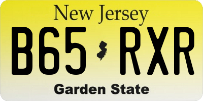 NJ license plate B65RXR