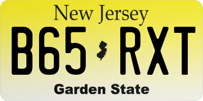 NJ license plate B65RXT