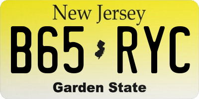 NJ license plate B65RYC