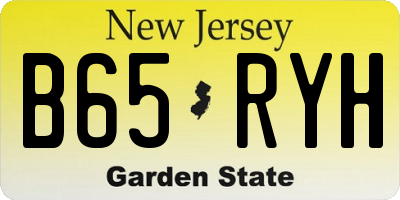 NJ license plate B65RYH
