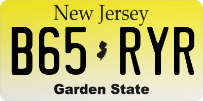 NJ license plate B65RYR