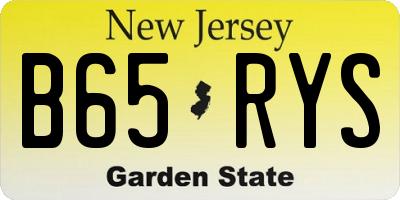 NJ license plate B65RYS