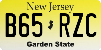 NJ license plate B65RZC
