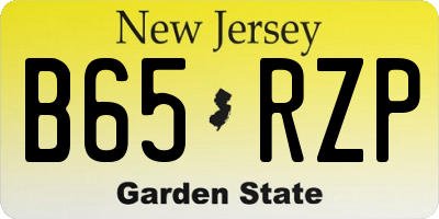 NJ license plate B65RZP