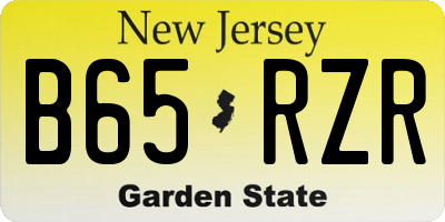 NJ license plate B65RZR