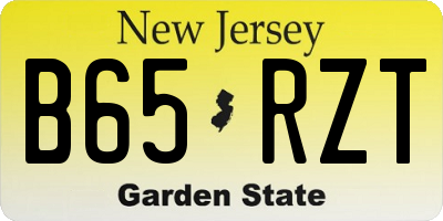 NJ license plate B65RZT
