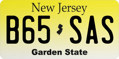 NJ license plate B65SAS