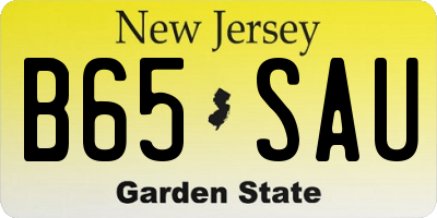 NJ license plate B65SAU