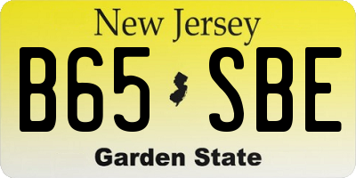 NJ license plate B65SBE