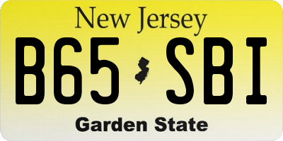 NJ license plate B65SBI