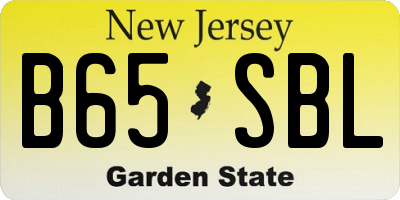 NJ license plate B65SBL