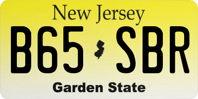 NJ license plate B65SBR
