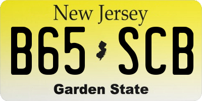 NJ license plate B65SCB