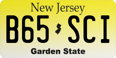 NJ license plate B65SCI
