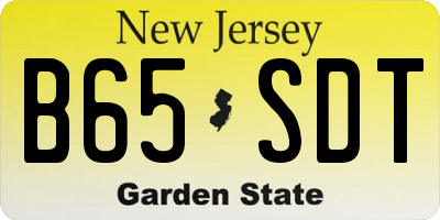 NJ license plate B65SDT