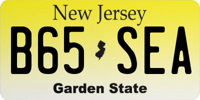 NJ license plate B65SEA