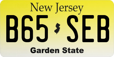 NJ license plate B65SEB