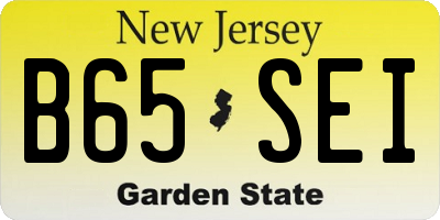 NJ license plate B65SEI