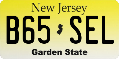 NJ license plate B65SEL