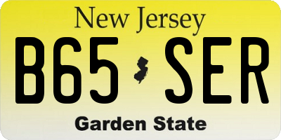 NJ license plate B65SER