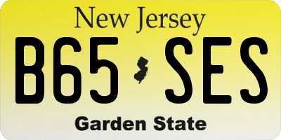 NJ license plate B65SES