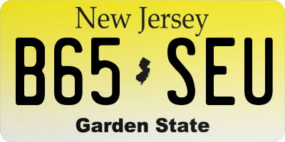 NJ license plate B65SEU