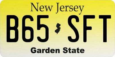 NJ license plate B65SFT