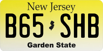 NJ license plate B65SHB