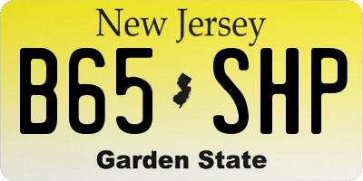 NJ license plate B65SHP