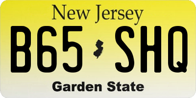 NJ license plate B65SHQ