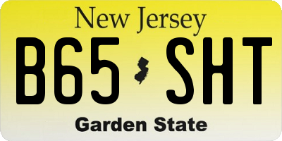NJ license plate B65SHT