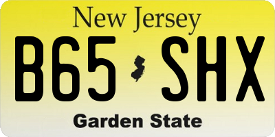 NJ license plate B65SHX