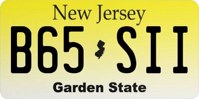 NJ license plate B65SII