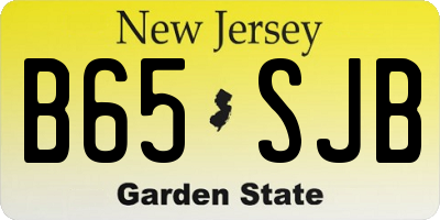 NJ license plate B65SJB