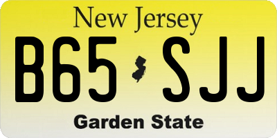 NJ license plate B65SJJ