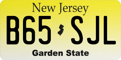NJ license plate B65SJL