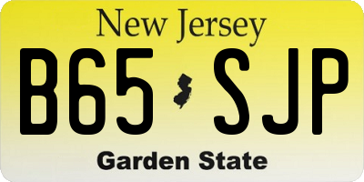 NJ license plate B65SJP