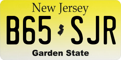 NJ license plate B65SJR