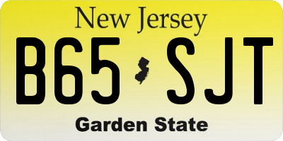 NJ license plate B65SJT