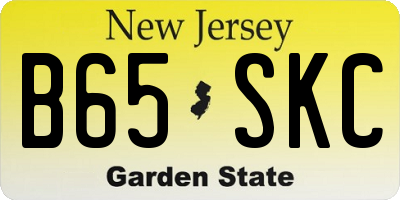 NJ license plate B65SKC