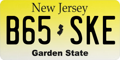 NJ license plate B65SKE