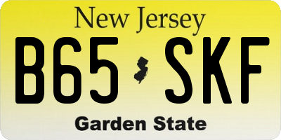 NJ license plate B65SKF
