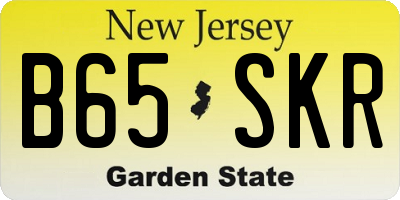 NJ license plate B65SKR