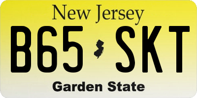 NJ license plate B65SKT