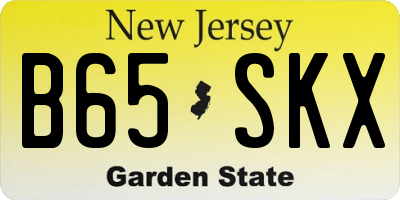 NJ license plate B65SKX
