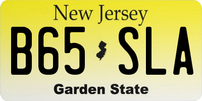 NJ license plate B65SLA