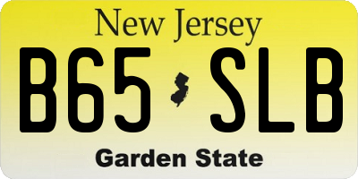 NJ license plate B65SLB
