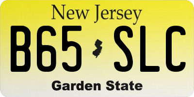 NJ license plate B65SLC